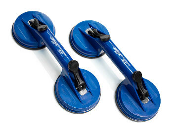 Draper Heavy Duty Rubber Suction Cup Glass Lifting Tool - Pair