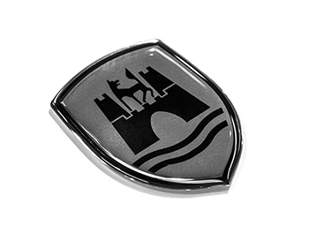 Genuine VW Wolfsburg Crest Decal Gel Sticker Badge x 2