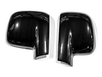 Gloss Black ABS Mirror Covers - VW T5 & Caddy