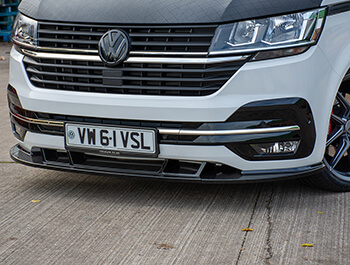 Polished Stainless Steel Front Bumper Streamer - VW T6.1 19>
