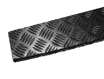 3D Black Aluminium Rear Bumper Sill Cover - Vito W447 14>