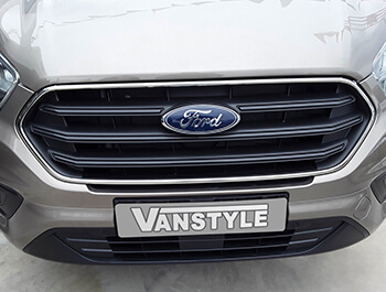 Polished Stainless Steel Front Grille Frame - Transit Custom 18>
