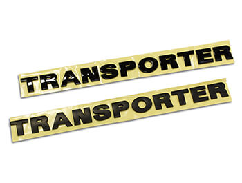 Transporter Rear Lettering Boot Badge Gloss Black & Matt Black