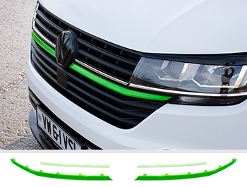 Front Radiator Grille 2pcs Lower Trims - Green Ed. - VW T6.1