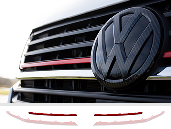 Front Radiator Grille 2pcs Upper Trim - Red Ed. - VW T6.1