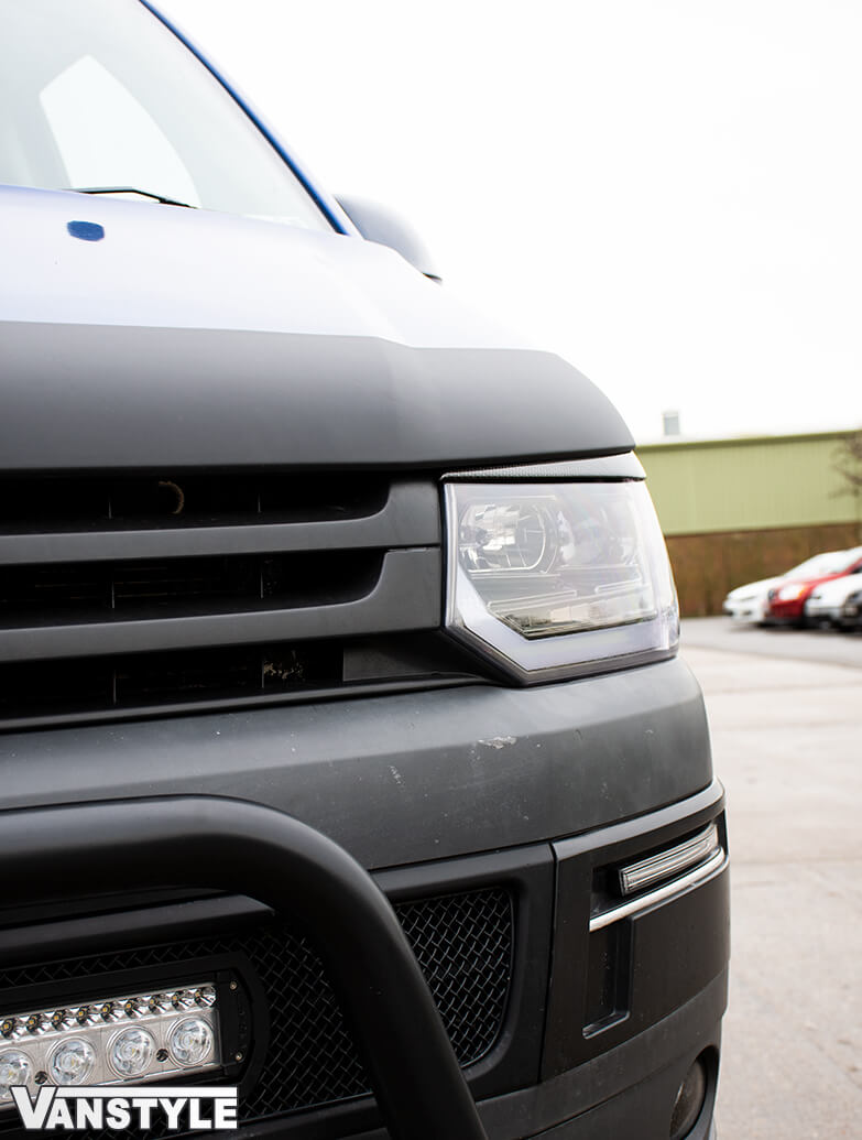 ABS Front Headlight Brows in Carbon Effect VW T5.1 1015 Vanstyle