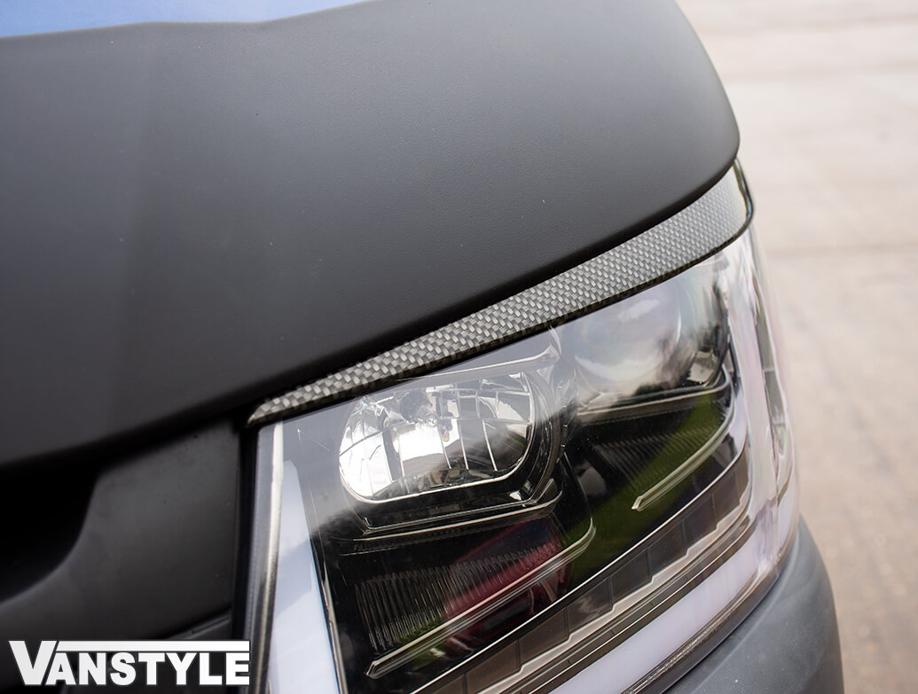 ABS Front Headlight Brows in Carbon Effect VW T5.1 1015 Vanstyle