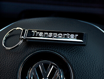 Genuine VW Key Ring/Tag with TRANSPORTER lettering 100mm