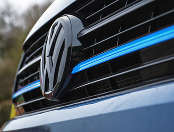 Gloss Blue Upper Grille 2 Piece Trim Inserts - VW T6 15>19