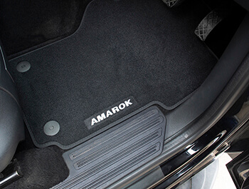 Genuine VW 2 Piece Black Carpet Mats Front - Amarok 10>
