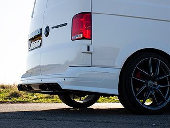 ABT Rear Bumper w/ Dummy Quad Exhausts - Twin Door - VW T6.1 19>