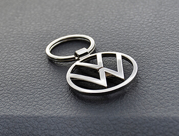 Genuine VW Polished Metal Key Ring