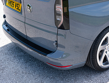Gloss Black ABS Rear Bumper Protector - VW Caddy Mk5 21>