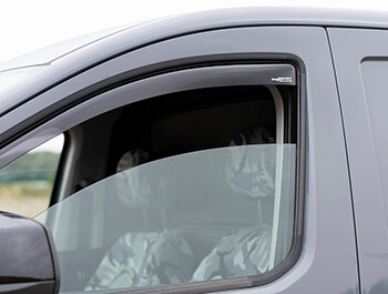 Dark Smoked Climair Side Wind Deflectors VW Caddy & Connect 21>