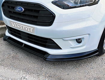 Gloss Black ABS Front Lower Lip Splitter - Ford Connect 19-21