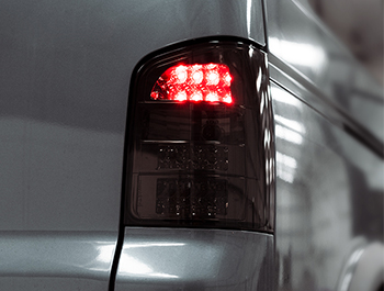 LED Rear Smoked Tail Lights Twin/Barn Door - VW T5.1 2010 - 2015