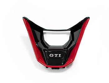Genuine VW "GTI" Logo Red Steering Wheel Trim Insert