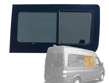Right Driver Side Sliding Window Glass Pane - Sprinter/Crafter