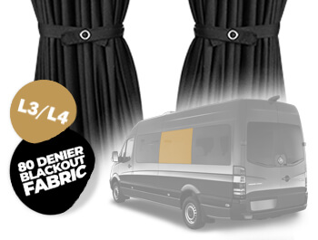 Tailored Blackout Curtain - Black - Middle Window L3/4 Sprinter