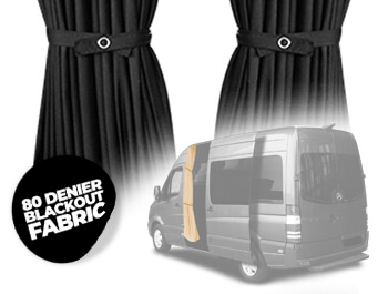 Tailored Blackout Curtain - Black - Cab Divider - Sprinter/Craft