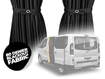 Tailored Blackout Curtain - Black - Cab Divider - Vivaro