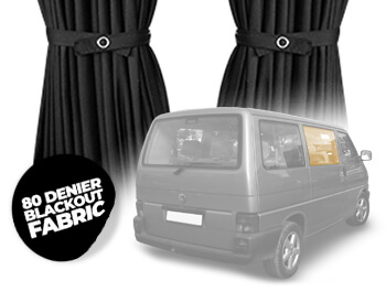 Tailored Blackout Curtain - Black - Non-Sliding Door - VW T4