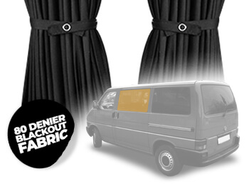 Tailored Blackout Curtain - Black - Sliding Door - VW T4