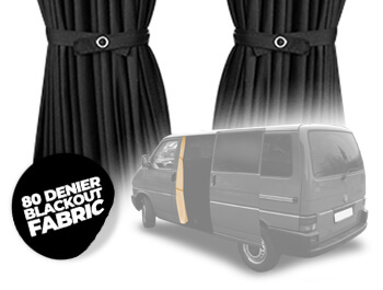 Tailored Blackout Curtain - Black - Cab Divider - VW T4