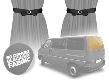 Tailored Blackout Curtain - Grey - Tailgate Window - VW T4