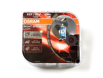 Osram Night Breaker Laser 150 H7 Upgrade Bulb Set
