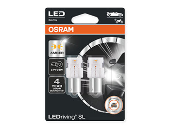 Osram LEDriving SL Bright Amber PY21W Upgrade Bulb Set