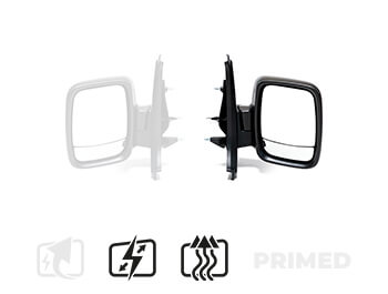Complete RH Wing Mirror in Textured Black - X82 / 296 Chassis