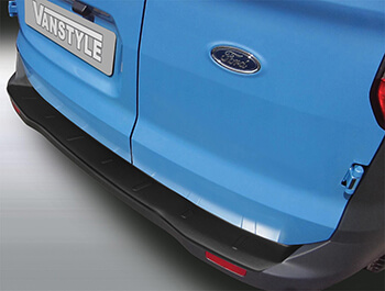 Black ABS Rear Bumper Protector - Ford Courier 14>