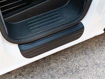 Black ABS Front Door Sill Guard Protectors - VW T5/T6