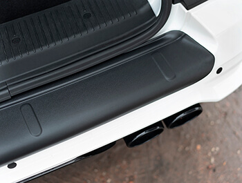 Black ABS Rear Bumper Protector - VW T5/T6 Twin Door