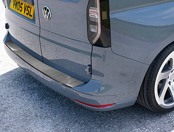 Polished Stainless Steel Rear Bumper Protector - Caddy 21>