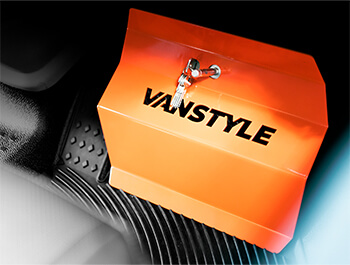 Vanstyle Anti-Theft Pedal Lock Plate - RHD - Orange
