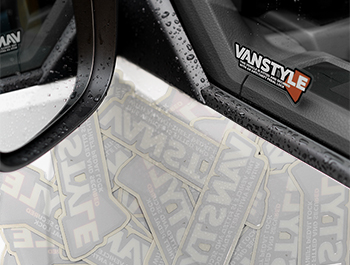 Vanstyle Anti-Theft Pedal Lock Deterrent Window Sticker - x1