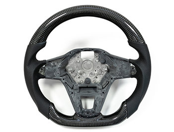 Genuine VW Flat Bottom Multi-Function Carbon Steering Wheel