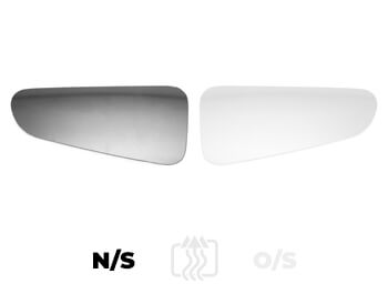 Wing Mirror Glass LH Nearside Non-Heated Lower - Custom 12>