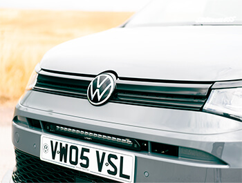 VW Caddy Mk5 21> Gloss Black Lower Grille Trims 2Pc