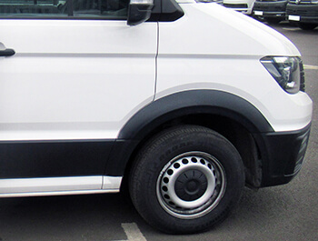 ABS Textured Black Wide Wheel Arch Covers - VW Crafter 17>
