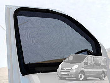 Pair of Magnetic Fitting Front Cab Mosquito Nets - Vivaro 01>14