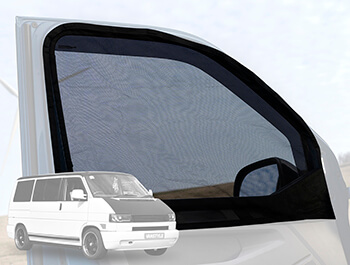Pair of Magnetic Fitting Front Cab Mosquito Nets - VW T4 90>03