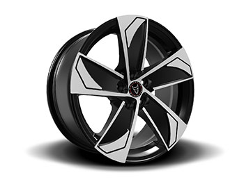 Wolfrace AD5T 18\" Black & Polished 5x160 Alloy Wheels