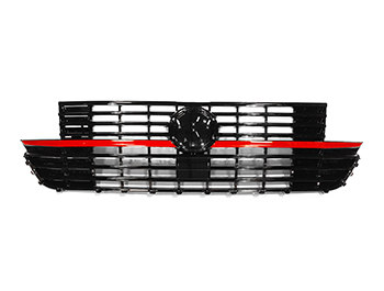 Gloss Black Badged Grille & 2pcs Lower Red Ed. Trim - VW T6.1