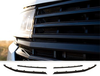 Front Radiator Grille 4pcs Full Trim Set - Matt Black  - VW T6.1