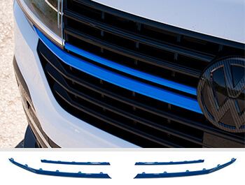Front Radiator Grille 4pcs Full Trim Set - Blue Ed. - VW T6.1