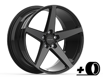 Inovit Rotor 20" Black Machined Face Dark Tint Wheel & Tyre