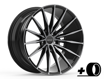 Inovit Torque 20" Black Machined Face Dark Tint Wheel & Tyre